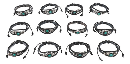 Pulseiras Trançadas Com Punho, 12 Peças, Pulseira De Poliure