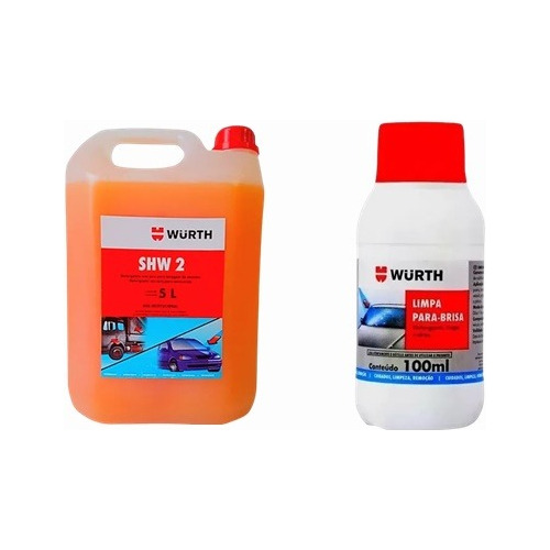 Kit Wurth - 1 Shampoo Com Cera + 1 Limpa Para Brisa