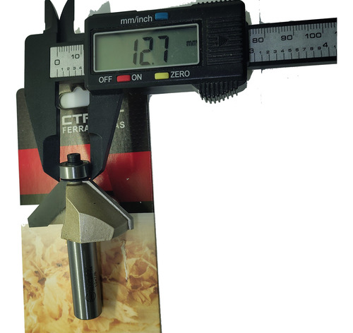 Fresa Para Tupia Chanfro 45 Graus Haste 12mm X 7/8 ( 22.2mm)