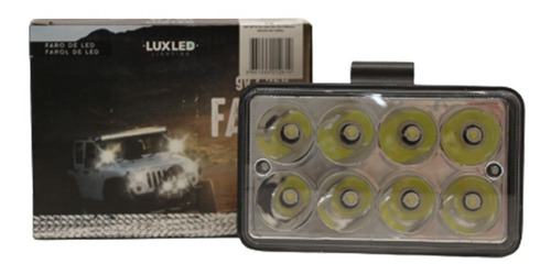 Faro Led Auxiliar 24w 8 Led Off Road 4x4 Moto Agro 