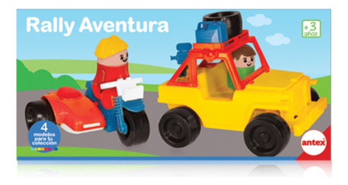 Rally Aventura Jeep Muñeco Niños Autito Auto Abrick Antex