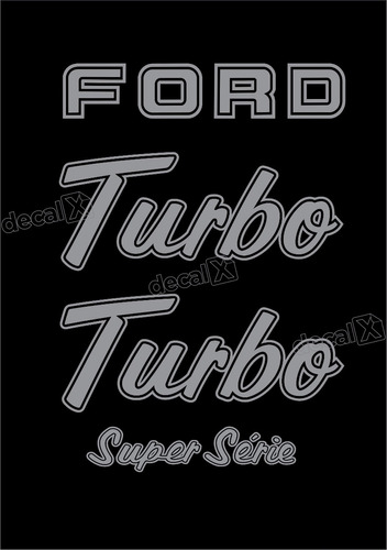 Kit Emblema Adesivo Ford F1000 Turbo Super Série Em Prata