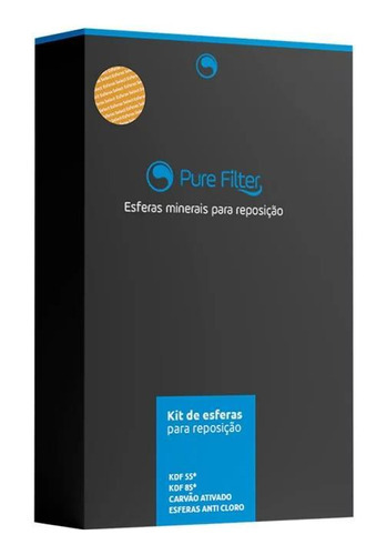 Kit Refil D/ Esferas Minerais Pure Shower Linha Select Acabamento Cromo Cor Cinza-escuro