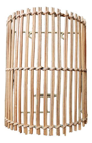Aplique Pared Bamboo Rattan Fibras Naturales