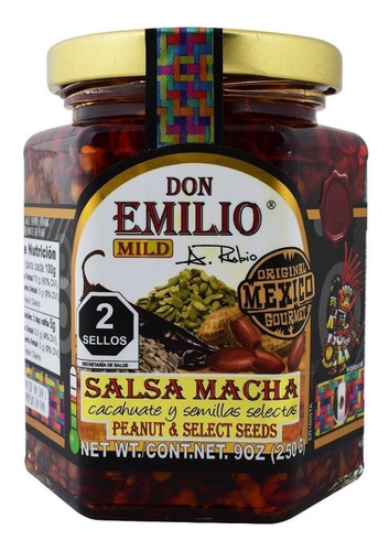 Salsa Macha Don Emilio Cacahuate Y Semillas Selectas 250gr