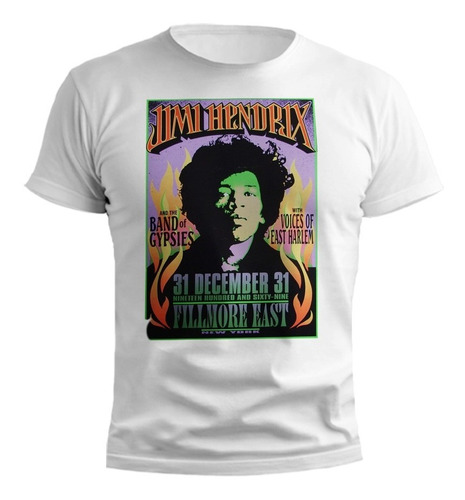 Remera Jimi Hendrix Retro Rock Diseño Único