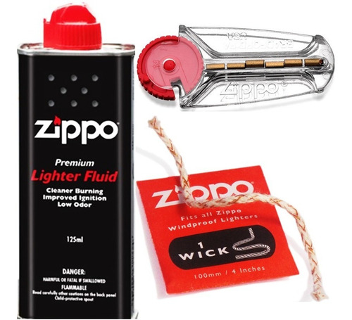 Bencina Encendedores Zippo Piedra Y Mecha Combo Oferta