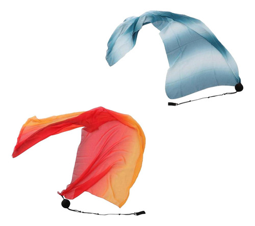 2x Bolas De Tiro Poi De Seda Para Danza Del Vientre,