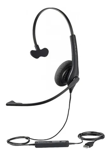 Auriculares Jabra Biz 1100 Mono Microfono 1.9 Mts Telemarket Color Negro