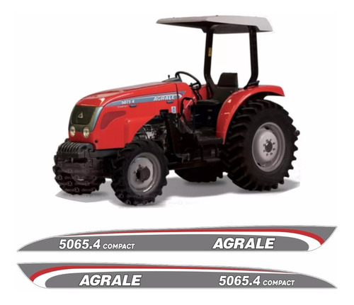 Kit Adesivo Compatível Trator Agrale 5065.4 Cor ADESIVO PARA TRATOR AGRALE 5065.4