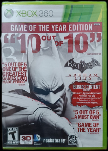 Batman Arkham City Game Of The Year Edition