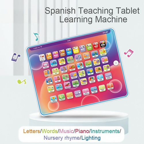 * Tabletas De Juguete Para Niños Con Luces Led