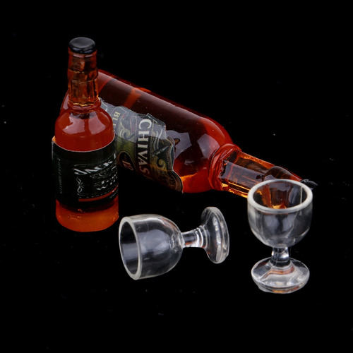 De Modelo De Botella Y Alimentos Mini Ultensilio De Vajilla