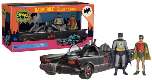 Batmóvel + Batman + Robin - Classic - Funko 30cm C/caixa