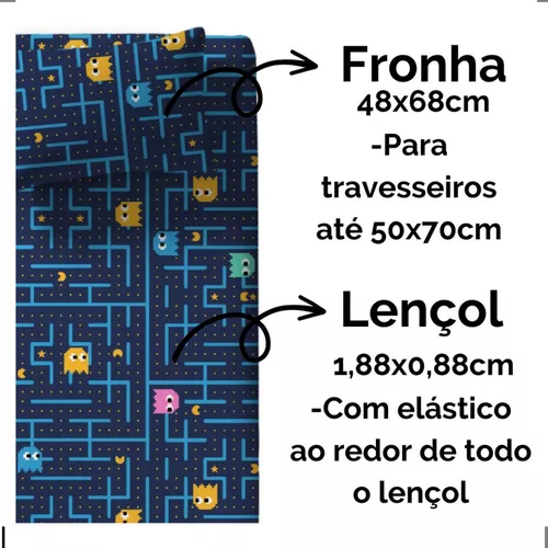 Jogo De Cama Solteiro Estampa Pac Man Doce Vida - Compre Agora