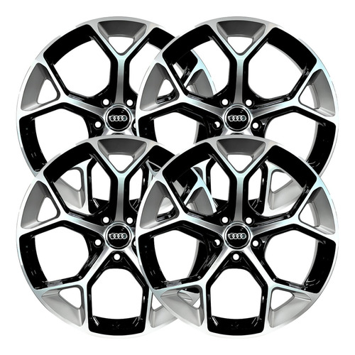 04 Rodas Audi Rs5 2023 Aro 19 Prata + 04 225/35/19