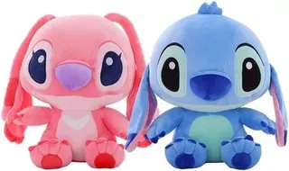 Peluche X2 Lilo Stitch Y Angel 30 Cm Importado