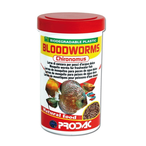 Alimento Para Peces Bloodworms Larvas De Mosquito Prodac 7 Gramos