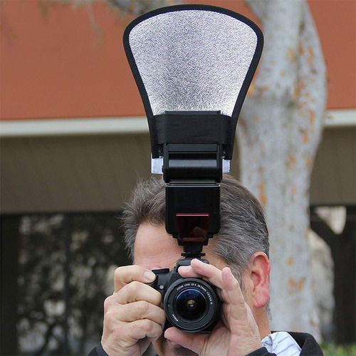 Difusor Rebatedor Universal Para Flash Speedlight 2 Lados