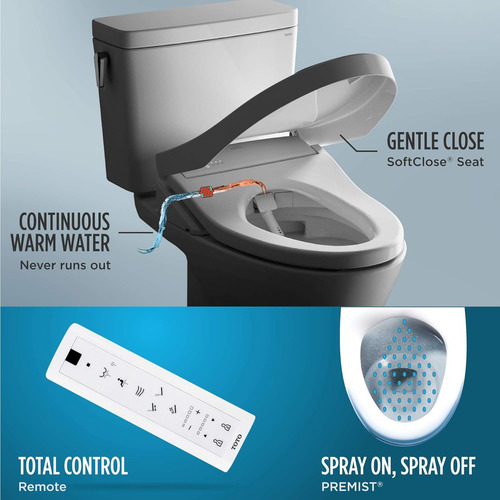 Asiento De Inodoro Bidet Electrónico Sw3036r#12 Washle...