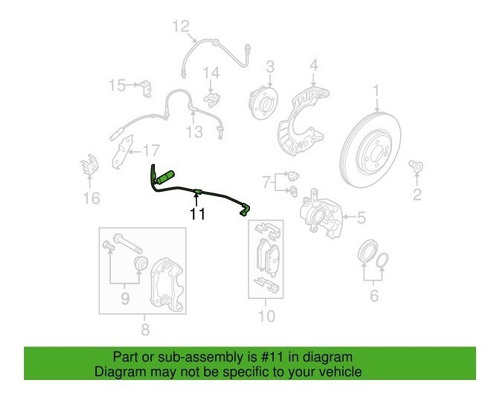 Imagen 5 de 8 de Sensor Desgaste Balata Delantero Mini Cooper R55 R56 2006 13