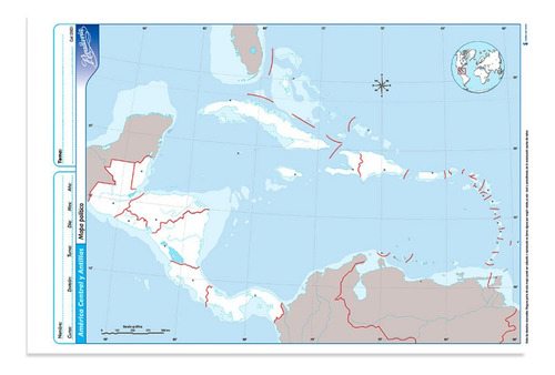 Mapas Rivadavia N°5 Block X20 America Central Politico