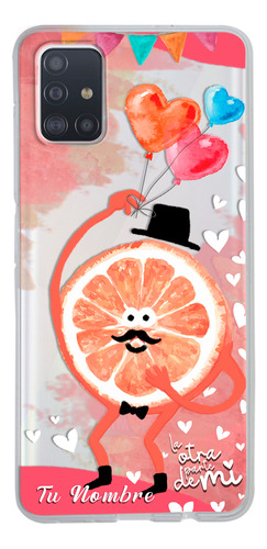 Funda Para Galaxy De Parejas Media Naranja Con Nombre De Él
