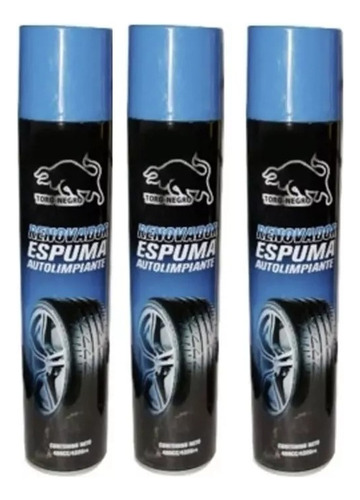 3 Uds Espuma Limpieza Auto Renovador De Neumaticos Cauchos