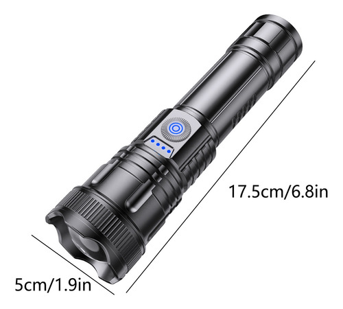 Linterna Led En V Con Chip De Linterna Alta, Carcasa De Alum
