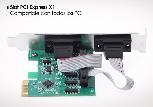 Imagen 5 de 10 de Placa Pci E Rs232 Db9 2 Puertos Express Impresora Fiscal