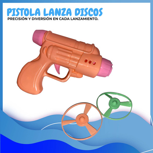 Pistola Lanza Discos De Juguete Pack X10 Souvenir Cumpleaños Pack X 10 Colores Surtidos