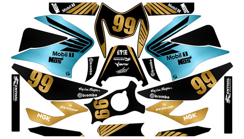 Kit De Stickers Yamaha R3 B Mobil-99