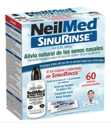 Neilmed Sinus Rinse Botella Con 60 Sobres Premezclados