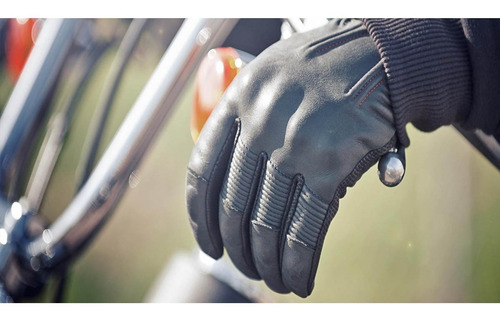 Imagen 6 de 6 de Guantes Joe Rocket Gastown Negro Para Moto De Piel