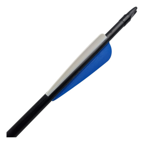 Kit 3 Flechas Fibra De Carbono Com Ponta Azul Para Arco