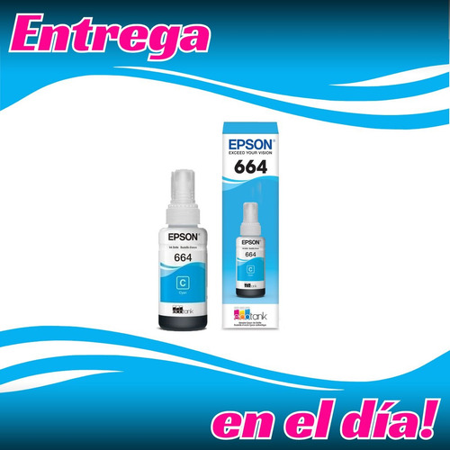 Tinta Epson T664 Amarillo Original 70 Ml 1 Pack