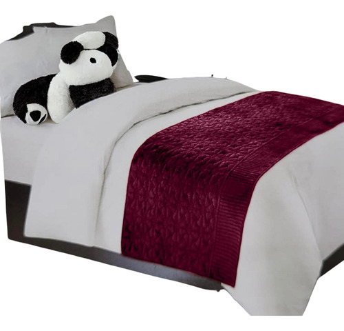 Piecera De Cama Tela Plush Y Genero Reversible 52