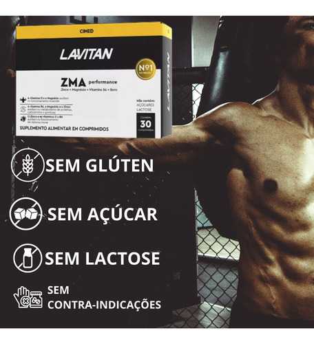 Lavitan Testo Zma 180 Comp Homem Performance Cimed Vitaminas Sabor Sem Sabor
