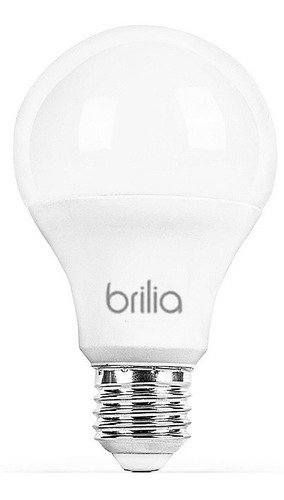 Lâmpada Bulbo Led A55 7w Bivolt E27 Quente 3000k Brilia 3pç