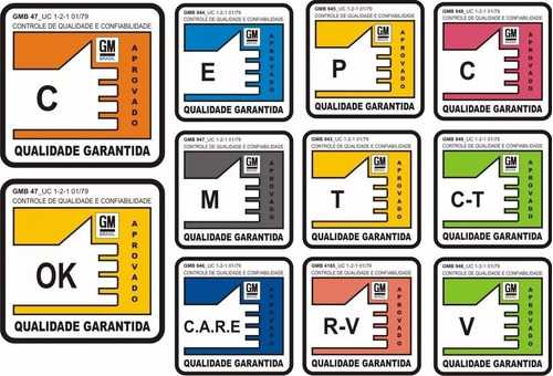 Kit Adesivo Selo Qualidade Gm D20 A20 C20 Bonanza D40 C40