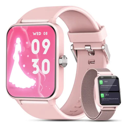 Reloj Smartwatch VAK f9 IP67 Metal Apple Health pasos Calorias rosa VAK  VD-F9