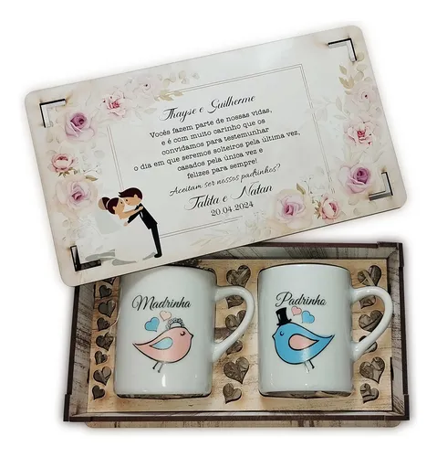 comprar Casamento Padrinhos Caixa Personalizada 2 Canecas 12 Caixas comprar Casamento Padrinhos Caixa Personalizada 2 Canecas 12 Caixas