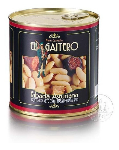 6 Latas De 470 Gr Masa Drenada Fabada Asturiana El Gaitero 