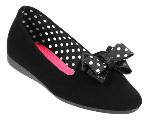 Flat Niña Negro Miss Pink 06903847