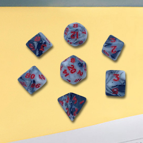 Juego De Dados De Acrílico De 7 Piezas, Dados Multicolores