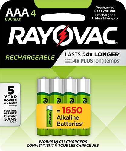 Rayovac Aaa Pilas Recargables De 4 Paquetes, Gen Ld724-4op