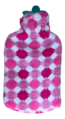 Bolsa De Agua Caliente Con Funda Protectora Tapa Rosca 2l Rosa