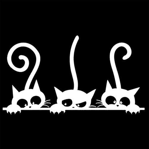 Adesivo De Parede 88x160cm - Trio De Gatos Pets