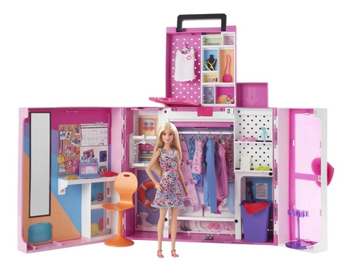Barbie Dream Closet, Incluye Muñeca, Set De Juego + Atuendos