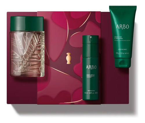 Kit Presente Dia Dos Namorados Arbo (3 Itens) - O Boticário Fragrância Masculina Fougère Fresca